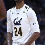 California's Marcus Lee celebrates a score against Arizona State during the first half of an NCAA college basketball game Saturday, Jan. 20, 2018, in Berkeley, Calif. (AP Photo/Ben Margot)