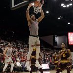 Stanford guard Dorian Pickens (11) dunks against Arizona State during the second half of an NCAA college basketball game Wednesday, Jan. 17, 2018, in Stanford, Calif. (AP Photo/Marcio Jose Sanchez)