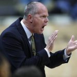 Colorado coach Tad Boyle applauds during the first half of the team's NCAA college basketball game against Arizona State on Thursday, Jan. 4, 2018, in Boulder, Colo. (AP Photo/David Zalubowski)