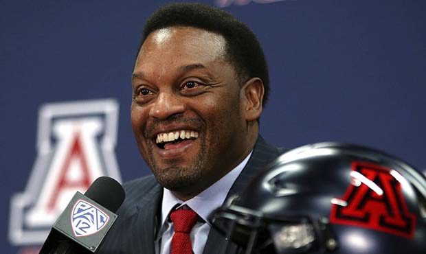 New University of Arizona Wildcats head football coach Kevin Sumlin speaks during his introductory ...