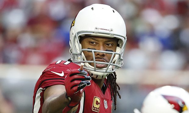 Arizona Cardinals wide receiver Larry Fitzgerald (11) during an NFL football game against the New Y...