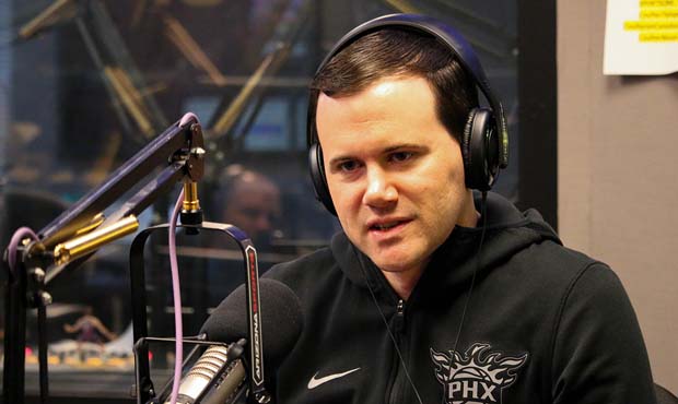 Phoenix Suns general manager Ryan McDonough does an interview with The Doug & Wolf Show on 98.7...