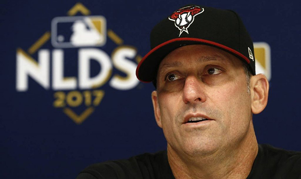 Arizona Diamondbacks manager Torey Lovullo answers a question during a news conference before Game ...
