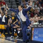 Utah Jazz head coach Quin Snyder reacts in the first half during an NBA basketball game against the Phoenix Suns Wednesday, Feb. 14, 2018, in Salt Lake City. (AP Photo/Rick Bowmer)