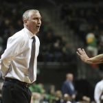 Arizona State coach Bobby Hurley reacts to a call during the first half of the team's NCAA college basketball game against Oregon on Thursday, Feb. 22, 2018, in Eugene, Ore. (AP Photo/Chris Pietsch)