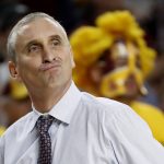 Arizona State head coach Bobby Hurley reacts to a call during the first half of an NCAA college basketball game against Stanford, Saturday, March 3, 2018, in Tempe, Ariz. (AP Photo/Matt York)