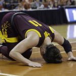 Arizona State guard Robbi Ryan (11) reacts after she turned over the ball during a second-round game against Texas in the NCAA women's college basketball tournament, Monday, March 19, 2018, in Austin, Texas. (AP Photo/Eric Gay)