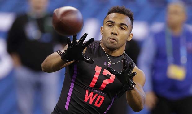 Texas A&M wide receiver Christian Kirk runs a drill at the NFL football scouting combine in Ind...