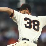 San Francisco Giants pitcher Tyler Beede works against the Arizona Diamondbacks in the first inning of a baseball game Tuesday, April 10, 2018, in San Francisco. (AP Photo/Ben Margot)