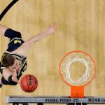 Michigan forward Moritz Wagner drives to the basket during the second half against Villanova in the championship game of the Final Four NCAA college basketball tournament, Monday, April 2, 2018, in San Antonio. (AP Photo/Eric Gay)