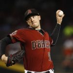 Arizona Diamondbacks starting pitcher Patrick Corbin throws against the San Diego Padres during the first inning of a baseball game Sunday, April 22, 2018, in Phoenix. (AP Photo/Ross D. Franklin)