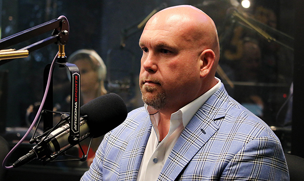 Arizona Cardinals general manager Steve Keim does an interview with The Doug & Wolf Show on 98....