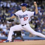 Los Angeles Dodgers starting pitcher Alex Wood throws during the first inning of the team's baseball game against the Arizona Diamondbacks on Wednesday, May 9, 2018, in Los Angeles. (AP Photo/Mark J. Terrill)