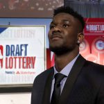 Arizona's DeAndre Ayton poses for a portrait before the NBA basketball draft lottery Tuesday, May 15, 2018, in Chicago. (AP Photo/Charles Rex Arbogast)