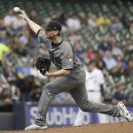 Arizona Diamondbacks starting pitcher Matt Koch throws during the first inning of a baseball game against the Milwaukee Brewers Tuesday, May 22, 2018, in Milwaukee. (AP Photo/Morry Gash)