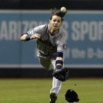 Houston Astros right fielder Josh Reddick makes the diving catch for the out on a ball hit by Arizona Diamondbacks' Daniel Descalso during the sixth inning of a baseball game Friday, May 4, 2018, in Phoenix. (AP Photo/Rick Scuteri)