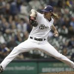 Milwaukee Brewers relief pitcher Josh Hader throws during the seventh inning of a baseball game against the Arizona Diamondbacks Tuesday, May 22, 2018, in Milwaukee. (AP Photo/Morry Gash)