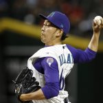 Arizona Diamondbacks relief pitcher Yoshihisa Hirano, of Japan, throws a pitch against the Washington Nationals during the 10th inning of a baseball game Thursday, May 10, 2018, in Phoenix. The Nationals defeated the Diamondbacks 2-1. (AP Photo/Ross D. Franklin)