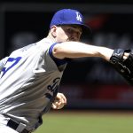 Los Angeles Dodgers pitcher Alex Wood throws in the first inning of a baseball game against the Arizona Diamondbacks, Thursday, May 3, 2018, in Phoenix. (AP Photo/Rick Scuteri)