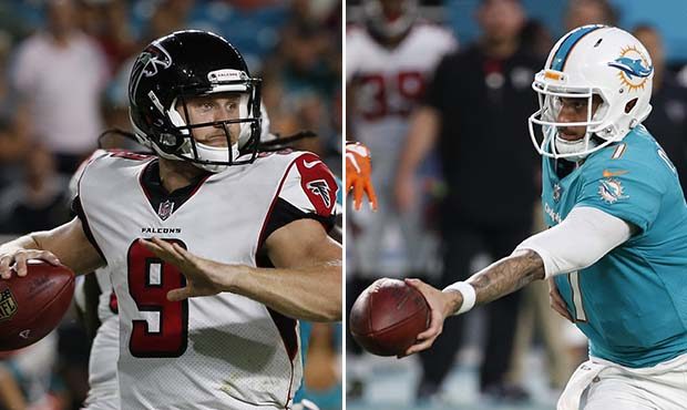 Quarterbacks Alek Torgersen (left) and Brandon Doughty (right) were claimed off waivers by the Ariz...