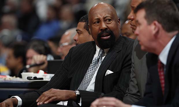 Los Angeles Clippers assistant coach Mike Woodson in the first half of an NBA basketball game Tuesd...