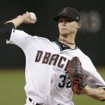 Arizona Diamondbacks pitcher Clay Buchholz throws during the first inning of the team's baseball game against the Pittsburgh Pirates, Tuesday, June 12, 2018, in Phoenix. (AP Photo/Rick Scuteri)