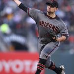 Arizona Diamondbacks pitcher Zack Godley works against the San Francisco Giants in the first inning of a baseball game Monday, June 4, 2018, in San Francisco. (AP Photo/Ben Margot)
