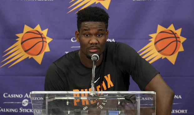 NBA Draft prospect Deandre Ayton, who may be the Phoenix Suns' choice with the No. 1 overall pick i...