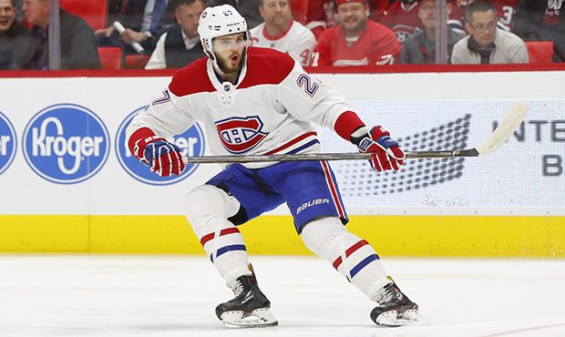 Montreal Canadiens left wing Alex Galchenyuk (27) plays against the Detroit Red Wings in the first ...