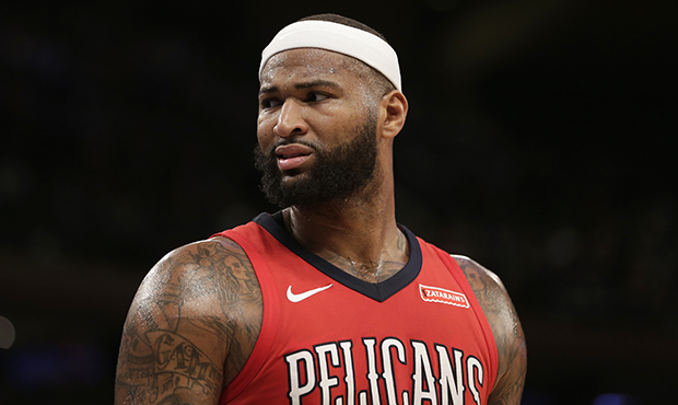 New Orleans Pelicans DeMarcus Cousins during the second half of the NBA basketball game against the...