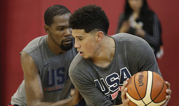 Devin Booker practicing with NBA&#39;s best at USA Basketball minicamp
