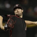 Arizona Diamondbacks pitcher Robbie Ray throws during the first inning of the team's baseball game against the San Diego Padres, Saturday, July 7, 2018, in Phoenix. (AP Photo/Rick Scuteri)