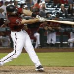 Arizona Diamondbacks' Paul Goldschmidt connects for a two-run home run against the San Francisco Giants during the seventh inning of a baseball game Sunday, July 1, 2018, in Phoenix. (AP Photo/Ross D. Franklin)