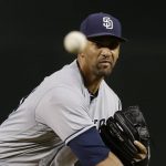 San Diego Padres pitcher Tyson Ross throws during the first inning during a baseball game against the Arizona Diamondbacks, Saturday, July 7, 2018, in Phoenix. (AP Photo/Rick Scuteri)