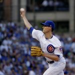 Chicago Cubs relief pitcher Luke Farrell delivers during the first inning of a baseball game against the Arizona Diamondbacks Monday, July 23, 2018, in Chicago. (AP Photo/Charles Rex Arbogast)