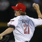 Arizona Diamondbacks starter Zack Greinke throws a pitch to the St. Louis Cardinals during the first inning of a baseball game Tuesday, July 3, 2018, in Phoenix. (AP Photo/Ross D. Franklin)