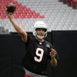 Sam Bradford throws for the Cardinals on Saturday, July 28, 2018, the first full day of Arizona's training camp. (Tyler Drake/Arizona Sports) (Tyler Drake/Arizona Sports)