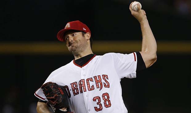 Arizona Diamondbacks starting pitcher Robbie Ray throws a pitch against the St. Louis Cardinals dur...
