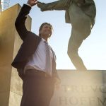 Trevor Hoffman waves to the crowd next to his statue before a baseball game against the Arizona Diamondbacks in San Diego, Saturday, Aug. 18, 2018. (AP Photo/Kyusung Gong)