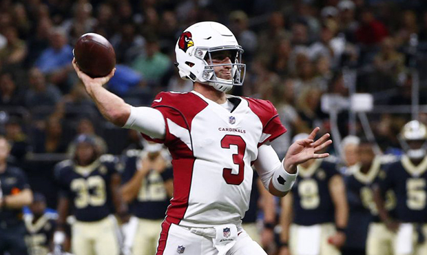 Arizona Cardinals quarterback Josh Rosen (3) passes in the first half of an NFL preseason football ...