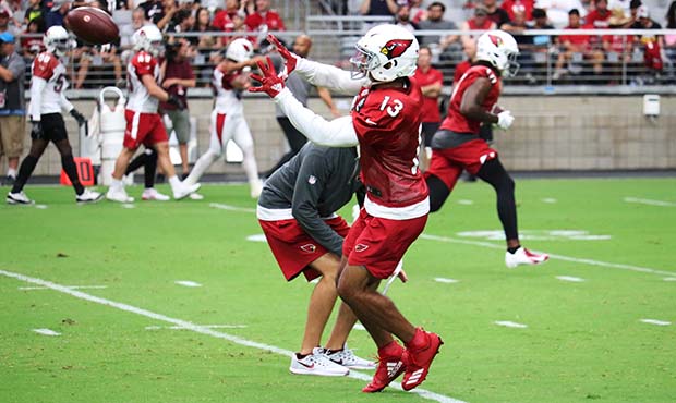 Arizona Cardinals rookie receiver Christian Kirk on Saturday, July 28, 2018, the first full day of ...