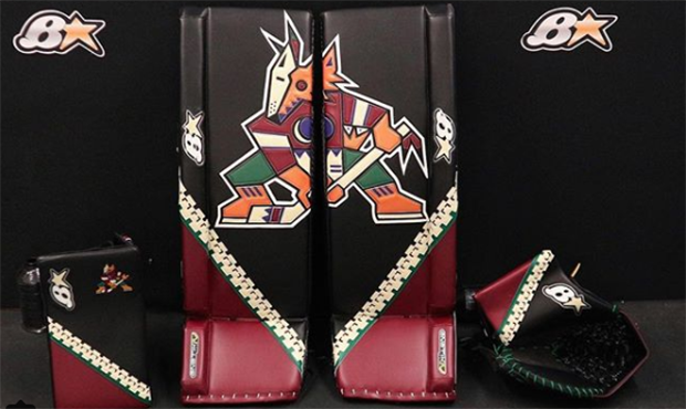 Coyotes' Antti Raanta to sport custom Kachina pads with alternate jersey