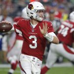 Arizona Cardinals quarterback Josh Rosen (3) looks to throw against the Seattle Seahawks during the first half of an NFL football game, Sunday, Sept. 30, 2018, in Glendale, Ariz. (AP Photo/Ross D. Franklin)