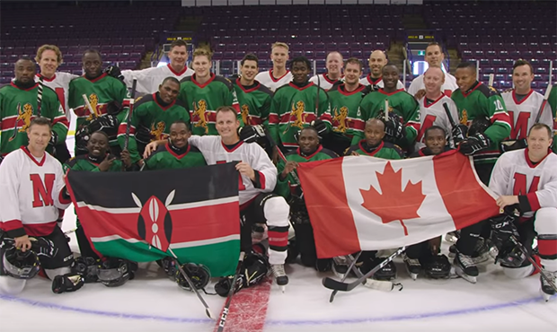 The Kenya Ice Lions, joined by Pittburgh's Sidney Crosby and Colorado's Nathan MacKinnon, take the ...