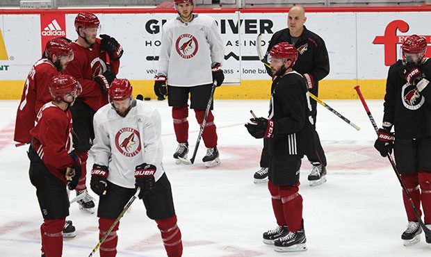 Coyotes coach Rick Tocchet believes the team is more comfortable playing in his system this year th...
