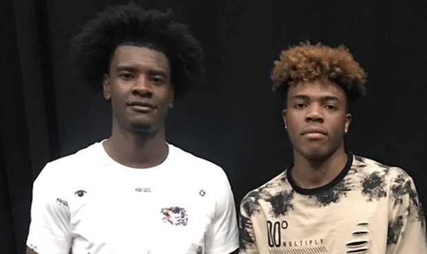 Josh Jackson (left) poses with Terry Armstrong (right). (Twitter Photo/@TerryTerry25)...