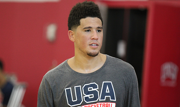 Devin Booker was the youngest of the 38 players invited to the USA Basketball minicamp in Las Vegas...
