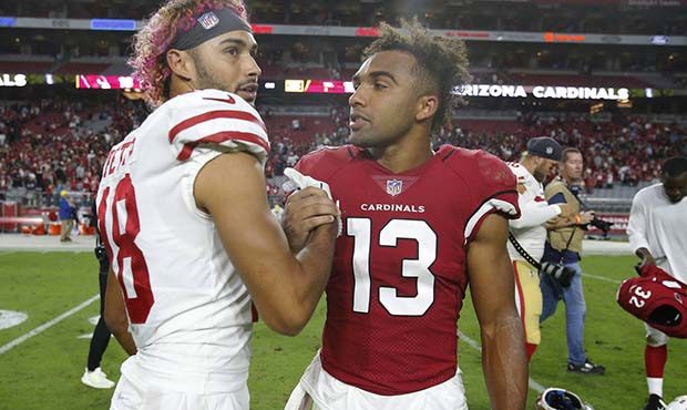Arizona Cardinals wide receiver Christian Kirk (13) was a nominee for Doug & Wolf's best offensive ...