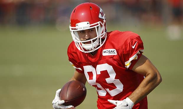 Kansas City Chiefs wide receiver Daniel Braverman runs the ball at NFL football training camp Sunda...