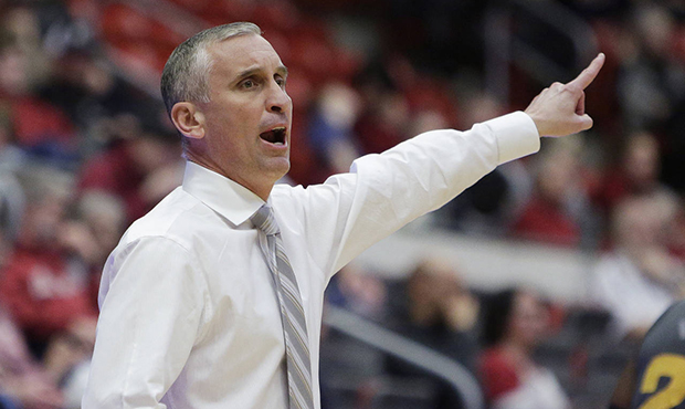 Arizona State head coach Bobby Hurley directs his team during the first half of an NCAA college bas...